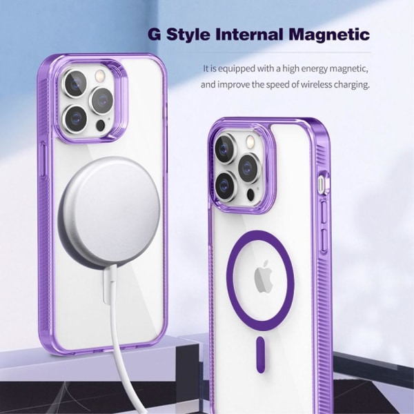 SKALO iPhone 15 Pro Farve Bumper Magnetic Cover - Sort Black