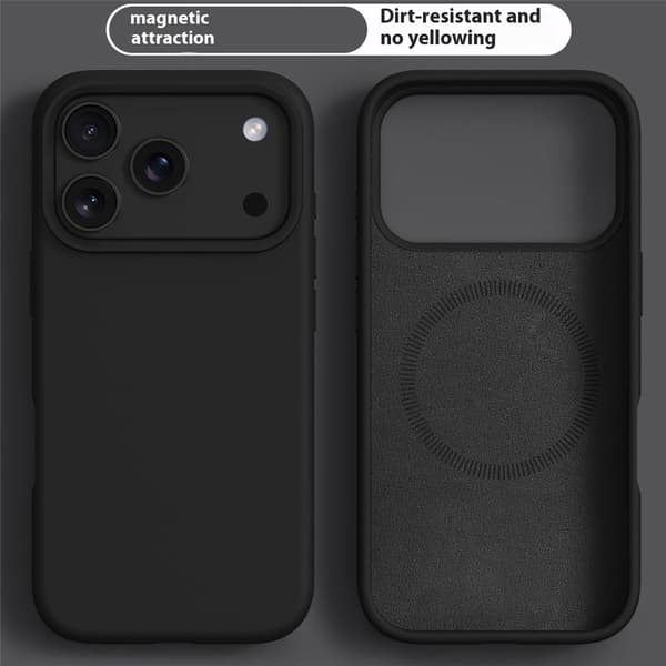 SKALO Tynd Silikone Cover til iPhone 18 Pro Max - Sort Black