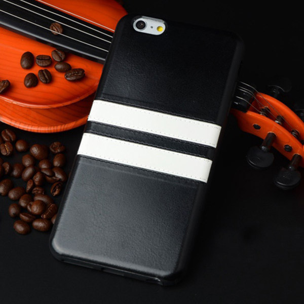 Skal i PU-läder med 2 streck iPhone 6/6S Brown