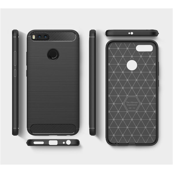 Iskunkestävä Armor Carbon TPU-kotelo Xiaomi Mi A1 - lisää värejä Black