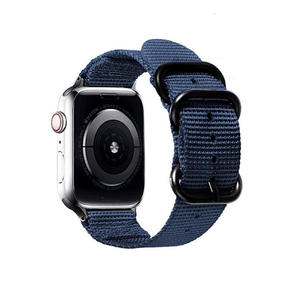 SKALO Nato-ranneke Nylon Apple Watch SE 44mm - Valitse väri Blue