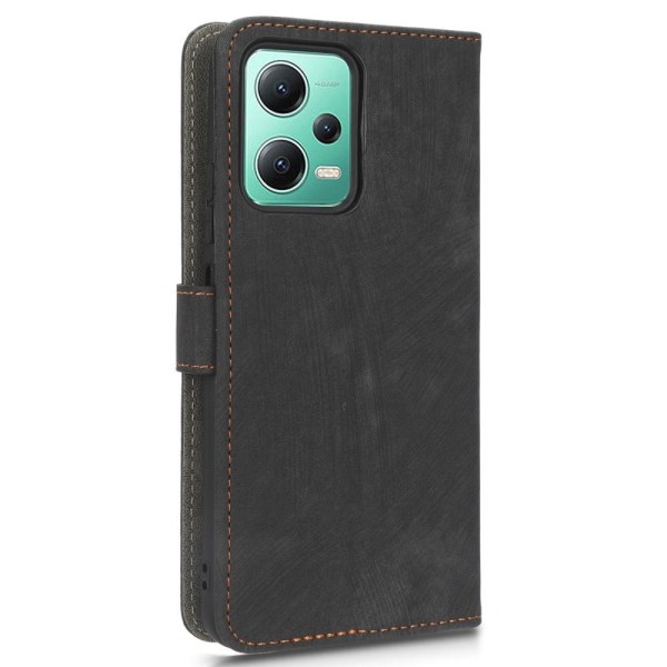 SKALO Xiaomi Redmi Note 12 5G Flip Cover m. pung i PU-læder - Sort Black