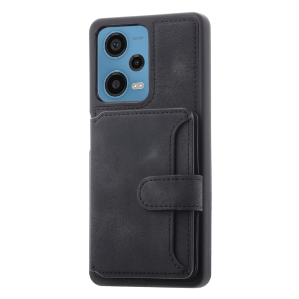 SKALO Xiaomi Redmi Note 12 Pro 5G PU-læder Cover med Pung - Sort Black