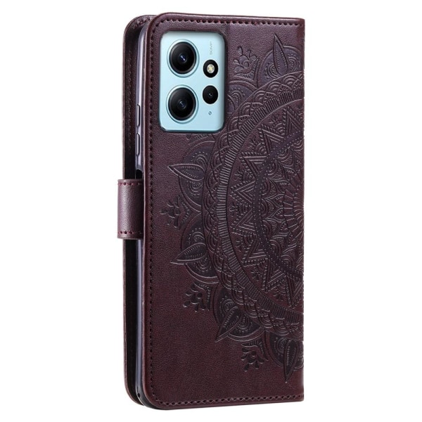 SKALO Xiaomi Redmi Note 12 4G Mandala Flip Cover - Brun Brown