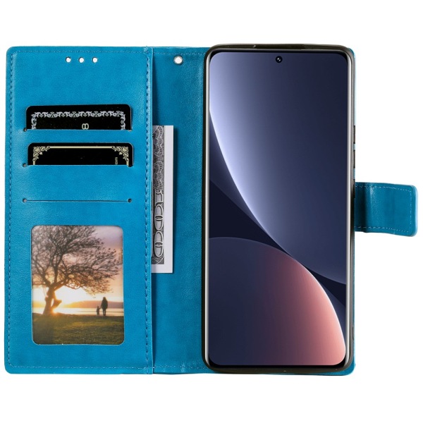 SKALO Xiaomi 12 Mandala Flip Cover - Blå Blue