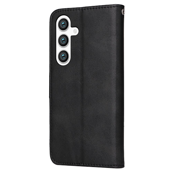 SKALO Samsung S24 PU-Läder Plånboksfodral - Fler färger Svart