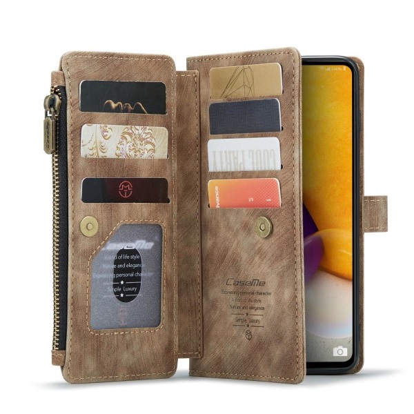 CaseMe Samsung A13 4G CaseMe Big Wallet Lompakkokotelo - Ruskea Brown