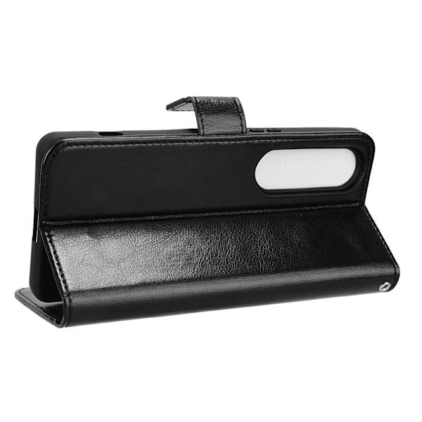 SKALO Sony Xperia 1 VI Crazy Horse Pungetui PU læder - Sort Black