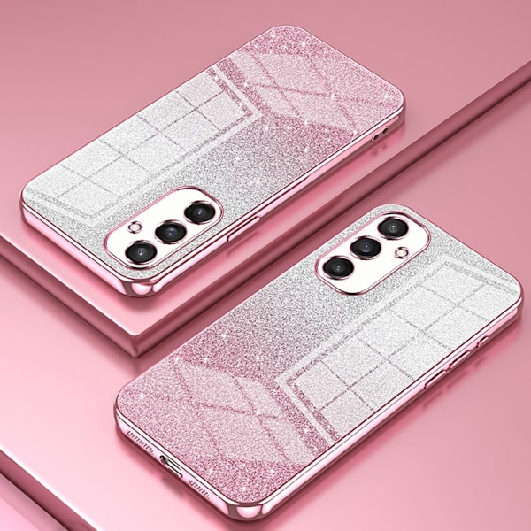 SKALO Samsung S25 Electroplating Glitter Skal - Rosa Rosa