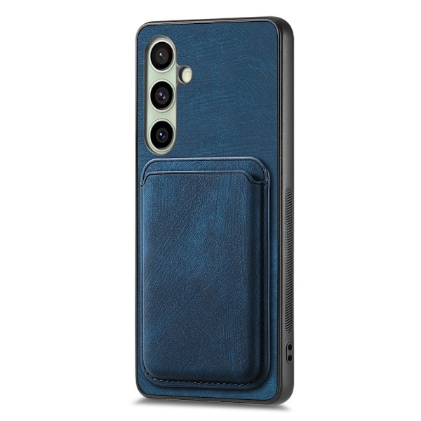 SKALO Samsung A56 5G PU-nahkainen magneettinen korttikotelo Suojakuori - Sininen Blue