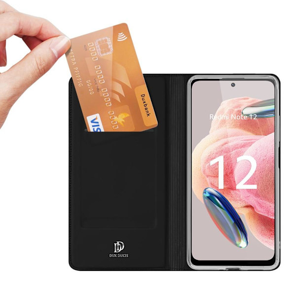 DUX DUCIS Xiaomi Redmi Note 12 4G Skin Pro Series Flip Cover - Sort Black