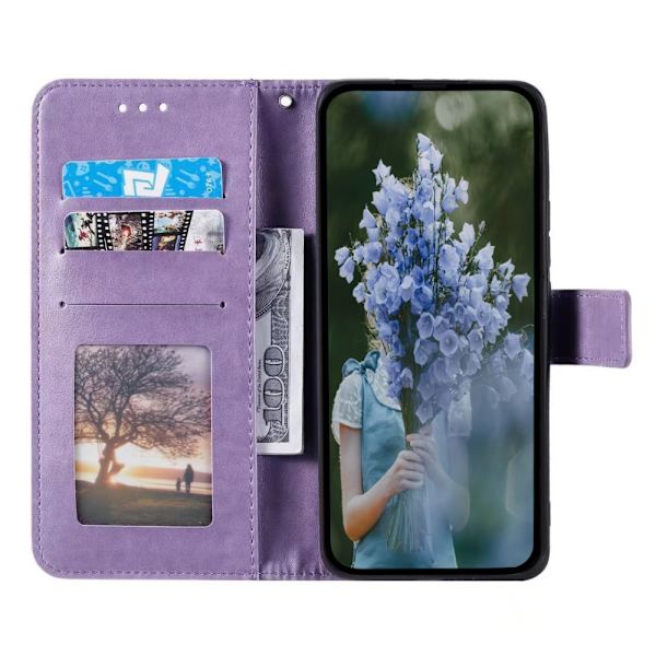 SKALO Xiaomi Redmi 12C 4G Mandala lompakkokotelo - Violetti Purple