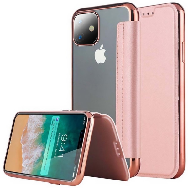 SKALO iPhone 11 Pro Max Flip Cover TPU Ultratyndt - Vælg farve Pink