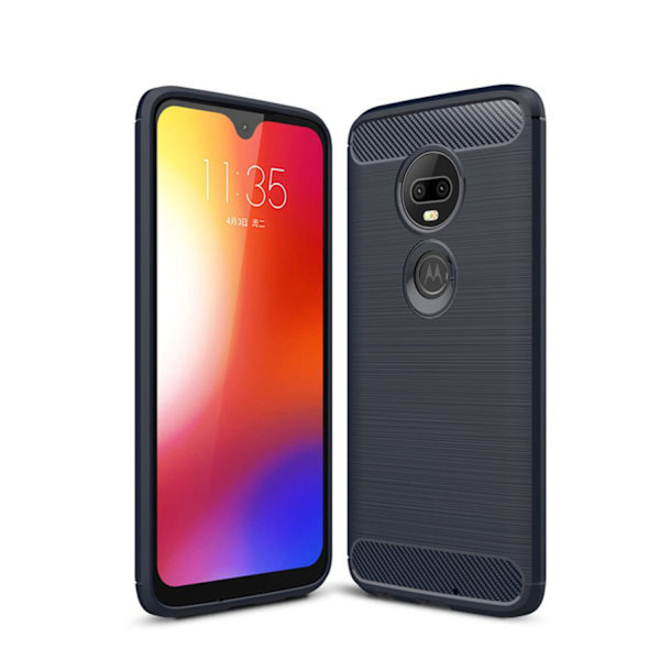 Stöttåligt Armor Carbon TPU-skal Moto G7 Plus - fler färger Svart