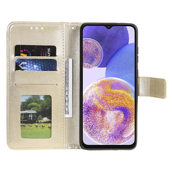 SKALO Samsung A23 5G Mandala Flip Cover - Guld Gold