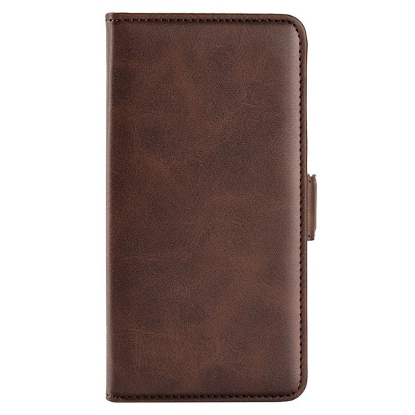 SKALO iPhone 15 Plus Premium Wallet Flip Cover - Brun Brown