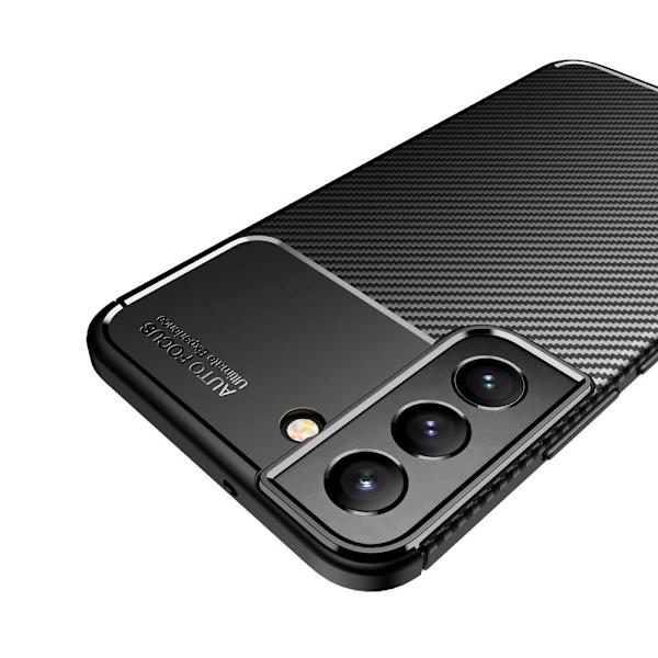 SKALO Samsung S22+ Carbon Fiber TPU-suojakuori - Sininen - Valitse väri Blue