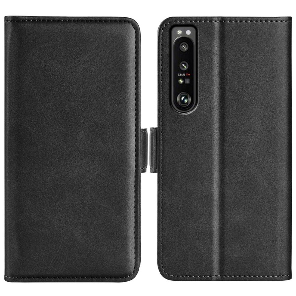 SKALO Sony Xperia 1 IV Premium Wallet Flip Cover - Sort Black