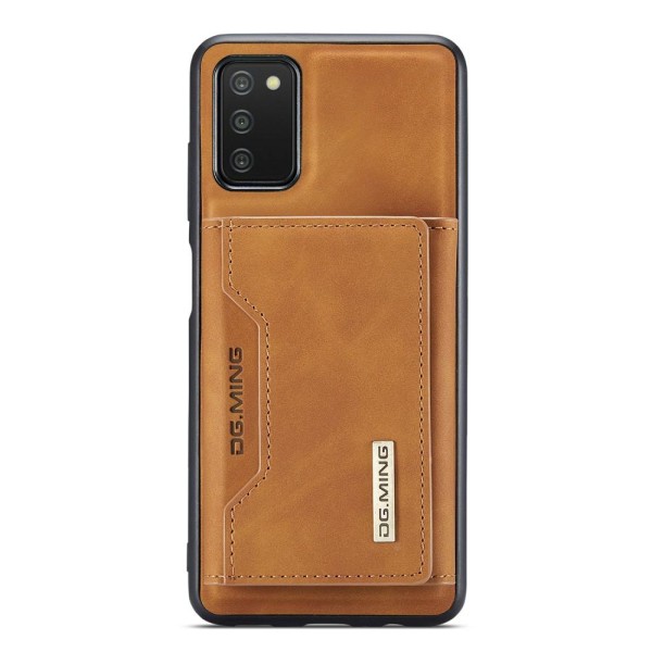 DG Ming -suojus irrotettavalla lompakolla Samsung A03s / A02s - vaaleanruskea Light brown