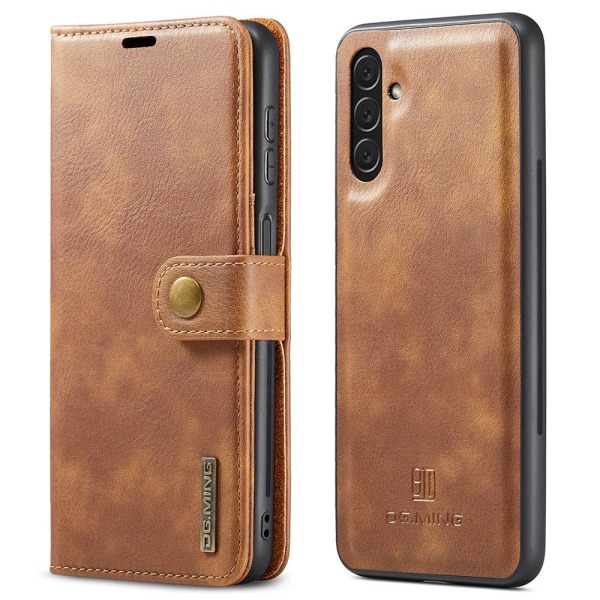 DG MING Samsung A13 5G 2-in-1 magneetti lompakkokotelo - Ruskea Brown
