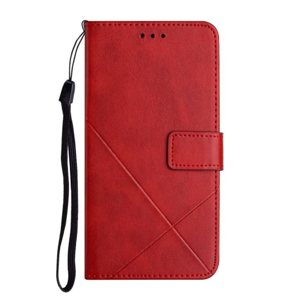 SKALO Samsung A34 5G Embossed Plånboksfodral i PU-Läder - Röd Röd