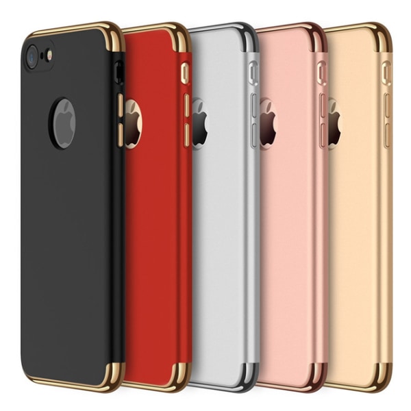 Designcover 3 i 1 guldkant til iPhone 7 - flere farver Red