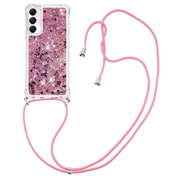 SKALO Samsung A05s 4G Juoksuhiekka Glitter Mobile kaulapanta - P Pink
