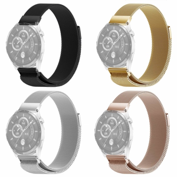 SKALO Milanese Loop till Huawei Watch GT 2 46mm - Fler färger Rosa guld