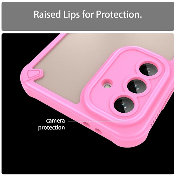 SKALO Samsung A36 5G Armor Hybrid Frosted Suojakuori - Pinkki Pink