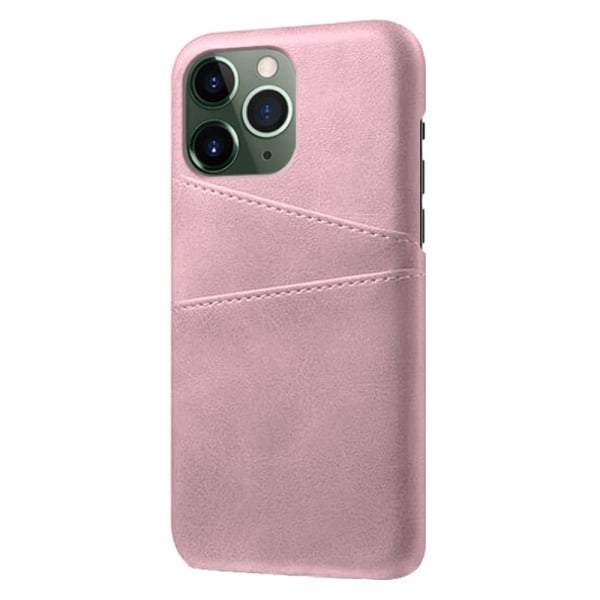 SKALO iPhone 14 Pro PU-nahkainen Korttikotelo - Ruusukulta Pink gold