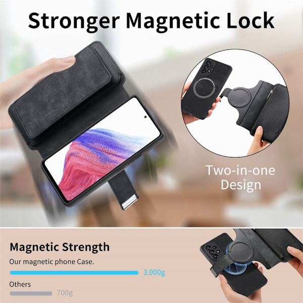 SKALO Xiaomi 15 CASENEO MW-02 Lompakkokotelo - Musta Black