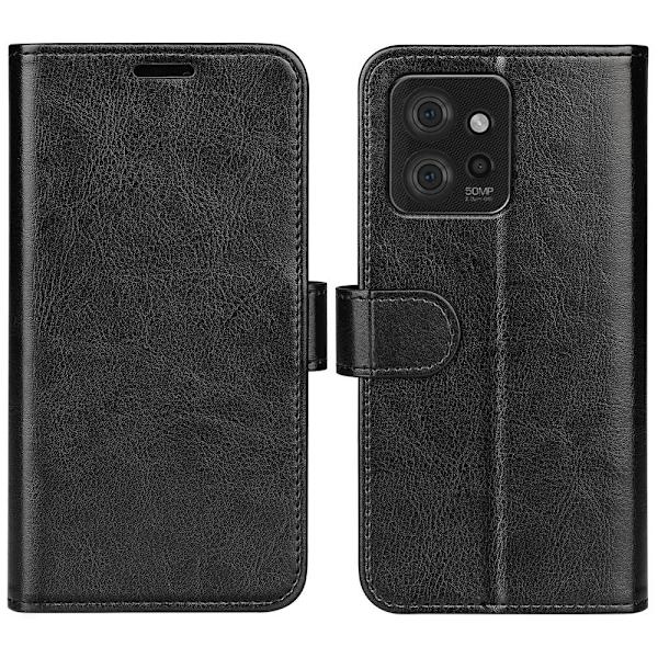 SKALO Motorola ThinkPhone 5G Crazy Horse Pungetui PU læder - Sort Black