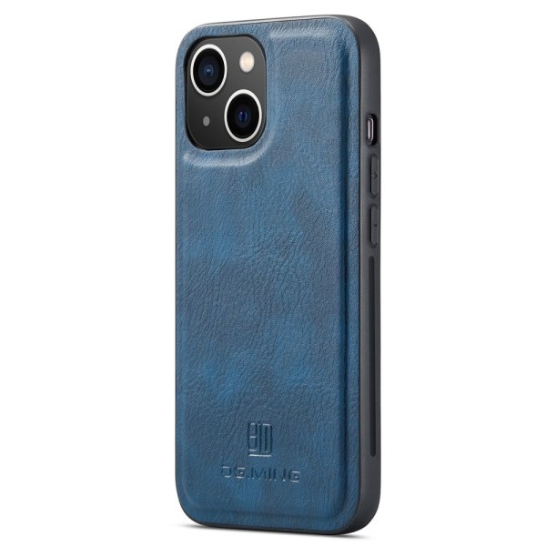 DG MING iPhone 15 2-i-1 Magnet Plånboksfodral - Blå Blå