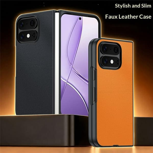 SKALO Hybrid PU-Læder Cover til Google Pixel 11 Pro Fold - Sort Black