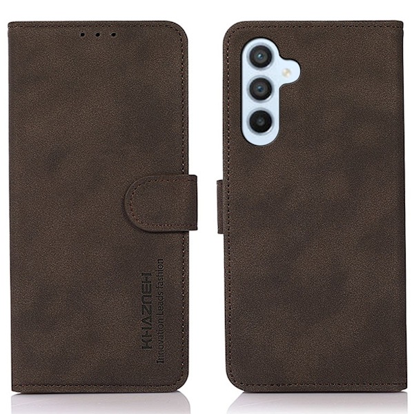 SKALO Samsung A16 KHAZNEH Lompakkokotelo PU-nahasta - Ruskea Brown