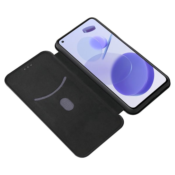 SKALO Xiaomi Mi 11 Lite Carbon Fiber Plånboksfodral - Svart Black