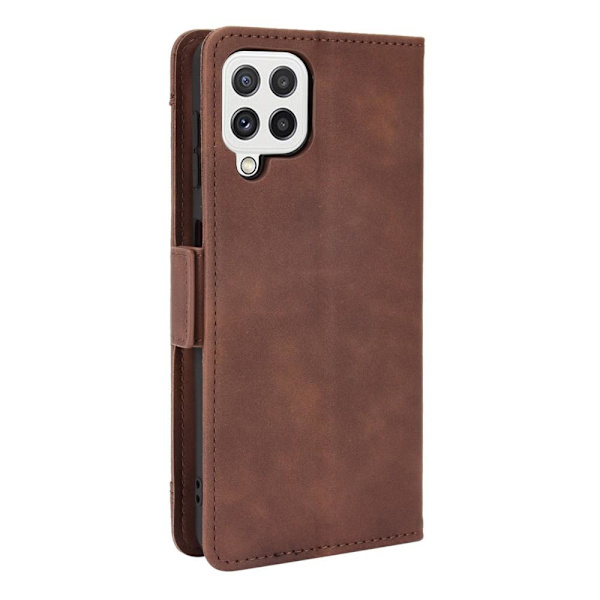 SKALO Samsung A22 4G 6-FACK Plånboksfodral - Brun Brown