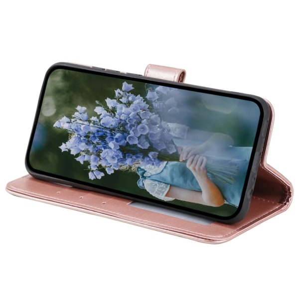 SKALO Samsung A25 5G Mandala Flip Cover - Rosa guld Pink gold