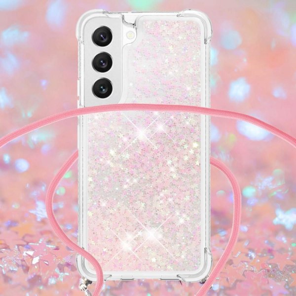 SKALO Samsung S23 Kvicksand Glitter Mobile Collar - Pink Pink