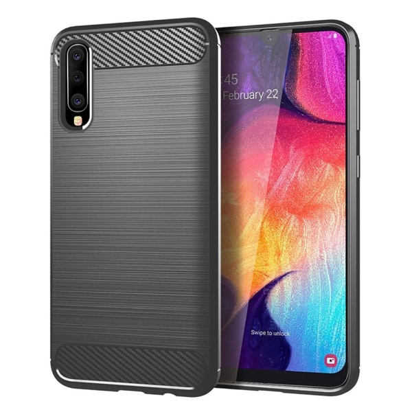 Stødsikker Armour Carbon TPU etui Samsung A50 - flere farver Grey