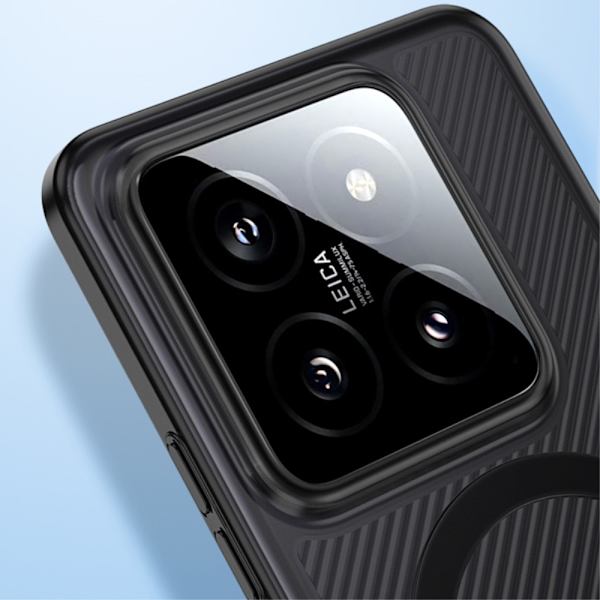 SKALO Xiaomi 14 5G Twill Magnetring Skal - Vit Vit