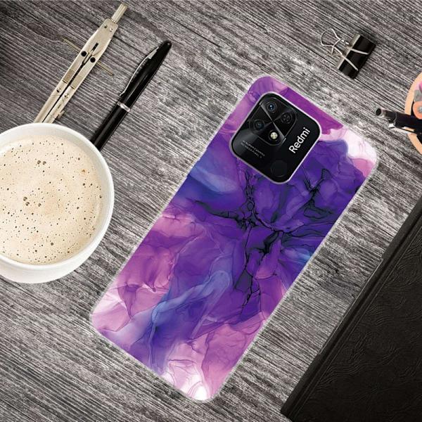 SKALO Xiaomi Redmi 10C Marmor TPU-skal - Motiv 6 multifärg