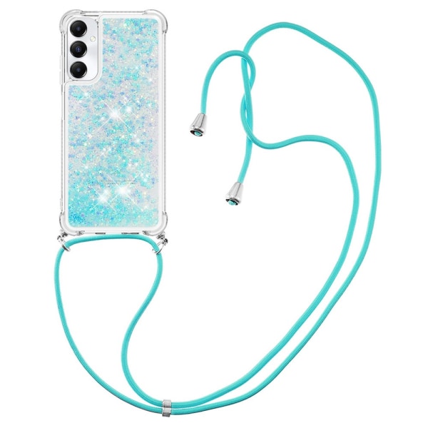 SKALO Samsung A05s 4G Juoksuhiekka Glitter Mobile kaulapanta - Turkoosi Turquoise