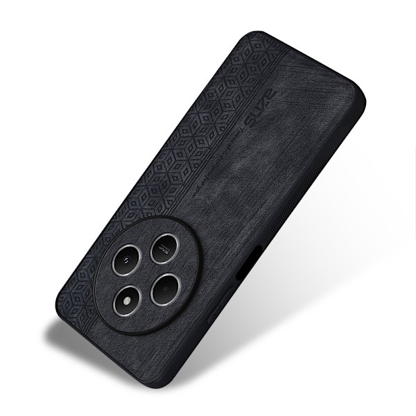 SKALO Xiaomi Redmi 14C AZNS PU læder Cover - Sort Black