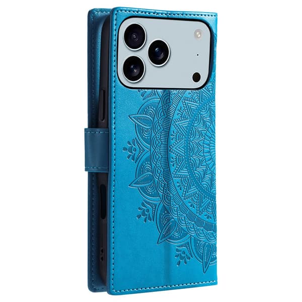 SKALO Mandala Plånboksfodral för iPhone 18 Pro Max - Blå Blå