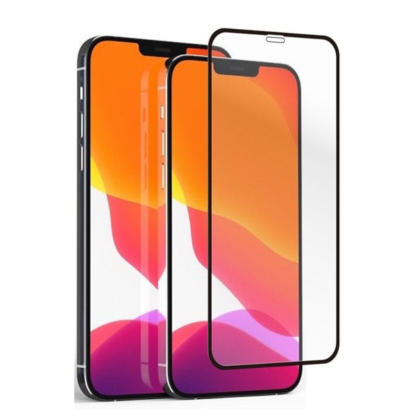 SKALO iPhone 12 Pro Max Heltäckande Skärmskydd Härdat Glas - Svart Svart