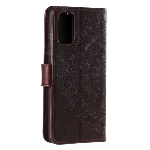 SKALO Samsung A53 5G Mandala Flip Cover - Mørkebrun Dark brown