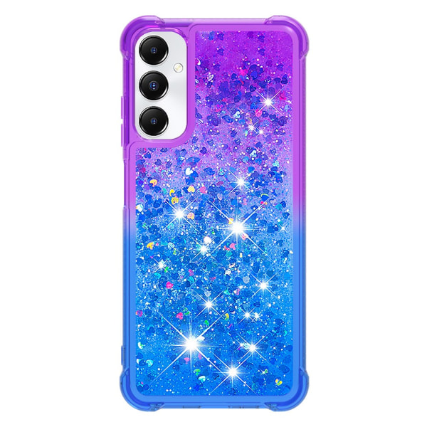 SKALO Samsung A05s 4G Kvicksand Glitter Hjärtan TPU-skal - Lila-Blå multifärg