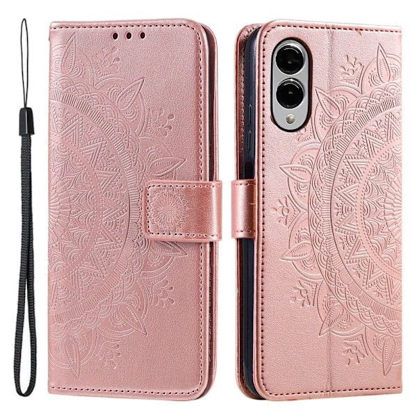 SKALO Samsung S25 Edge Mandala Plånboksfodral - Roséguld Rosa guld