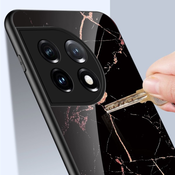 SKALO OnePlus 11 5G Marmori karkaistu lasi TPU-suojakuori - #5 Multicolor